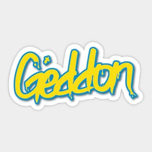 Geddon (Yellow & Blue) Sticker